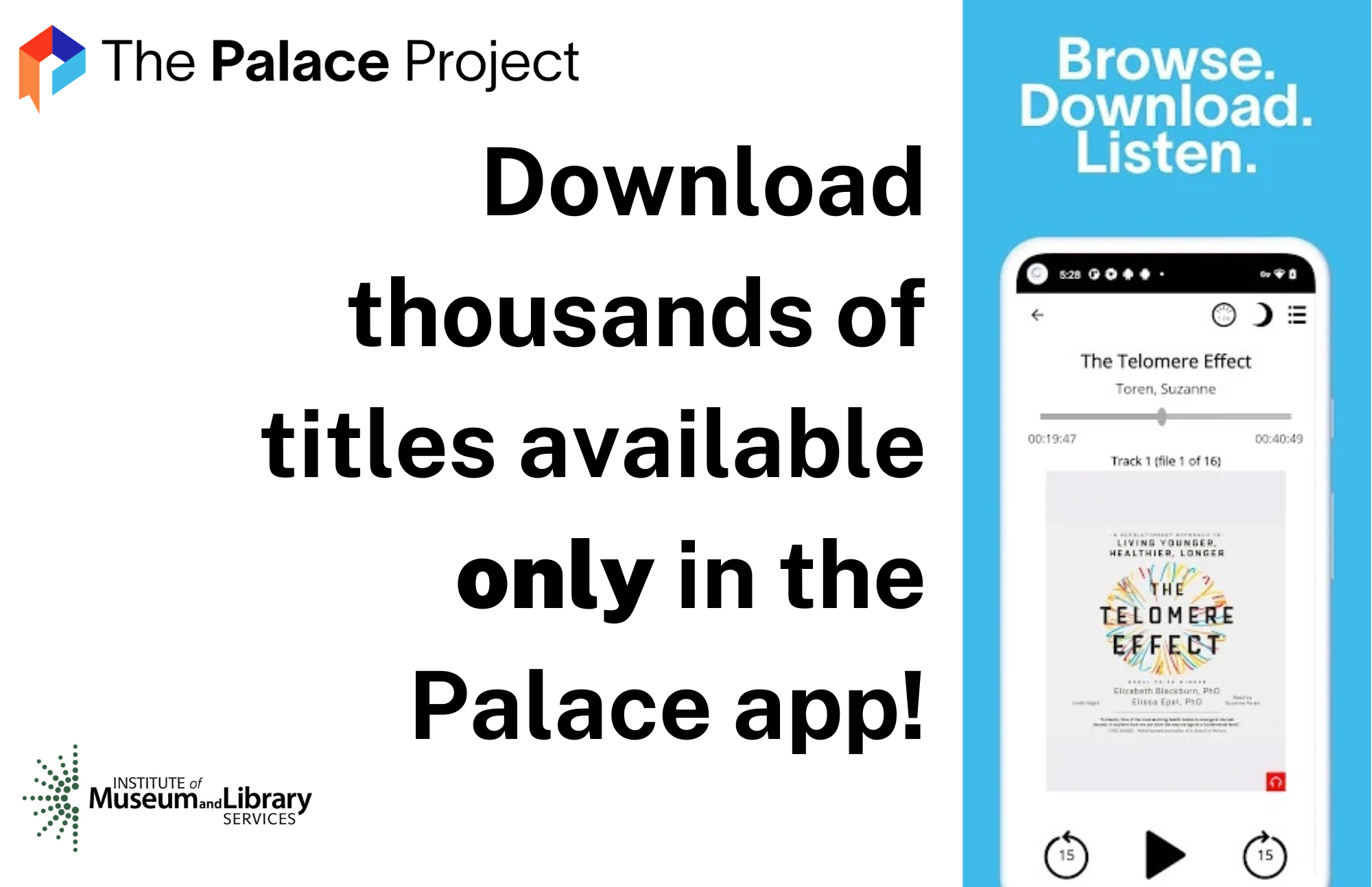 The Palace Project postcard from the IMLS toolkit
